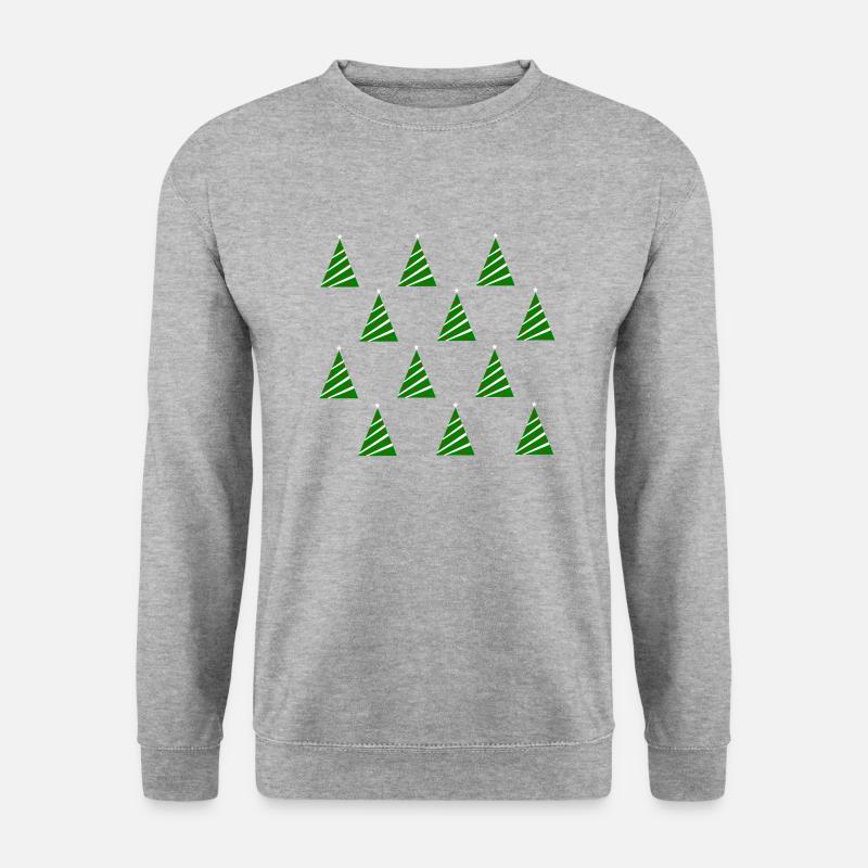 Weihnachtsbäume - Unisex Pullover - Weißgrau meliert