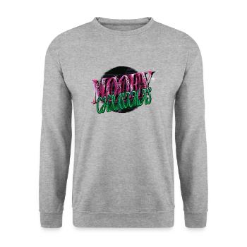 Gift Funny awkward sayings happy bedroom quote - Unisex Sweatshirt - salt & pepper - Front - Alina (178cm) & Michal (187cm)