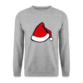 Christmas Hat Santa Claus Christmas Vector - Unisex Sweatshirt - salt & pepper - Front - Alina (178cm) & Michal (187cm)