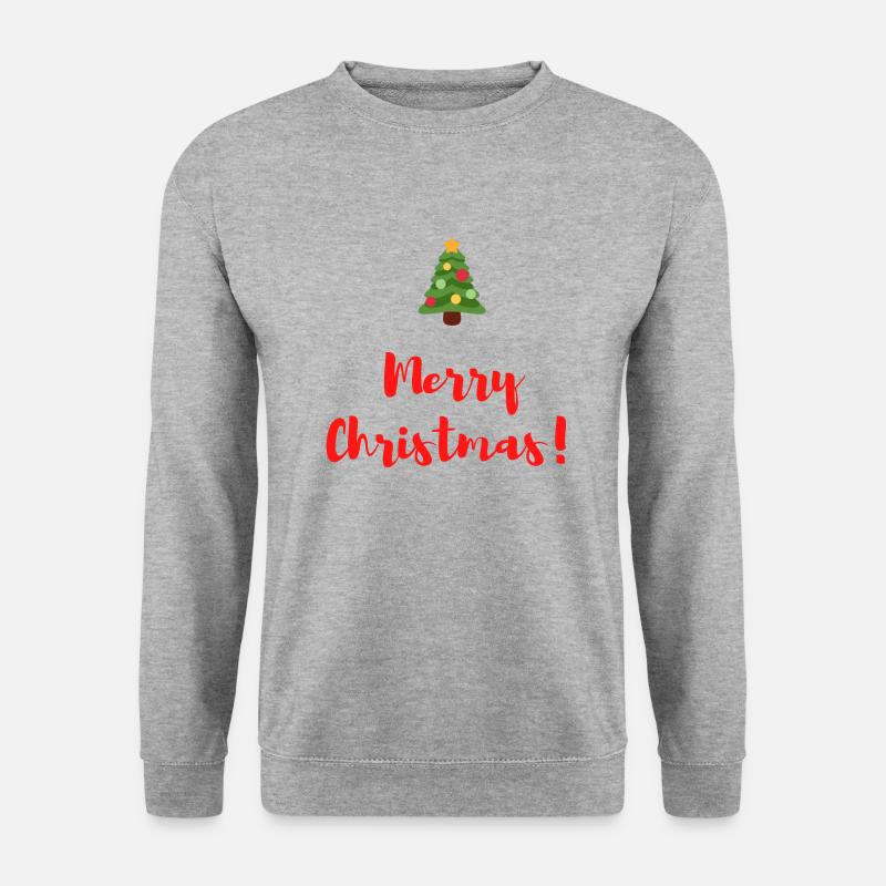 Frohe Weihnachten Geschenkidee - Unisex Pullover - Weißgrau meliert