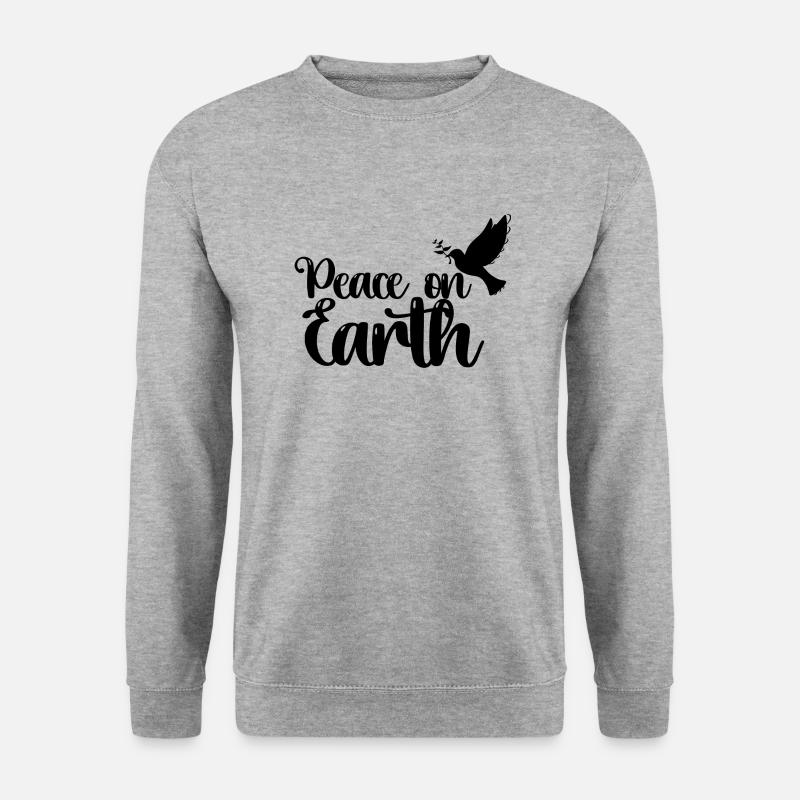 Peace on Earth - Unisex Pullover - Weißgrau meliert