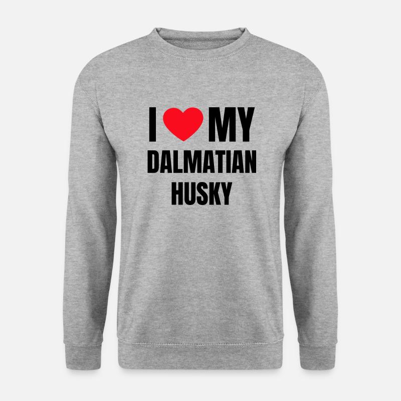 Dog Hund - Unisex Pullover - Weißgrau meliert