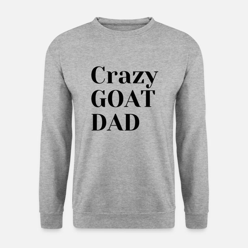 Crazy GOATDAD - Unisex Pullover - Weißgrau meliert