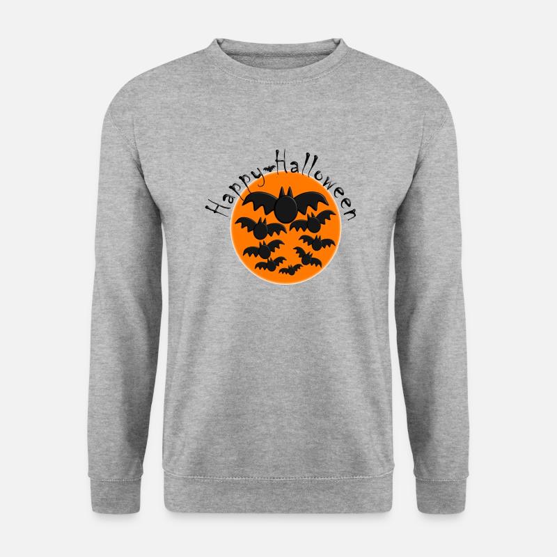 Happy Halloween - Unisex Pullover - Weißgrau meliert