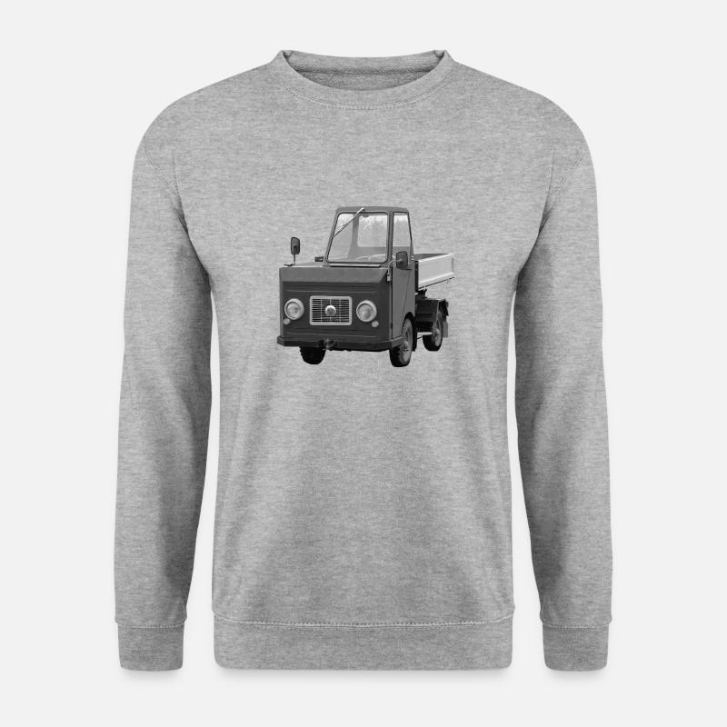 Multicar 22 Waltershausen Kipper DDR Oldtimer - Unisex Pullover - Weißgrau meliert