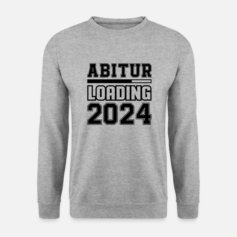 Abitur Loading 2024 - Unisex Pullover - Weißgrau meliert