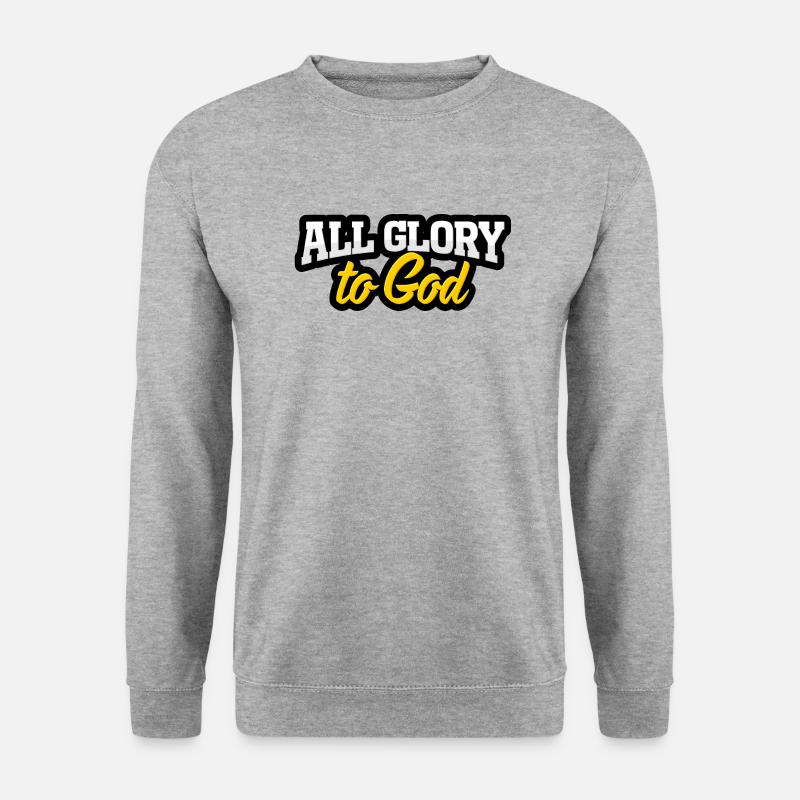 ALL GLORY to God - Unisex Pullover - Weißgrau meliert
