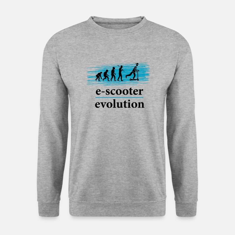 E-Scooter E-Roller Scooter - Sweat-shirt Unisexe - gris chiné