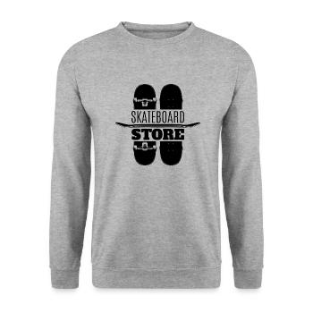Skateboard SUP Surfing - Unisex Sweatshirt - salt & pepper - Front - Alina (178cm) & Michal (187cm)