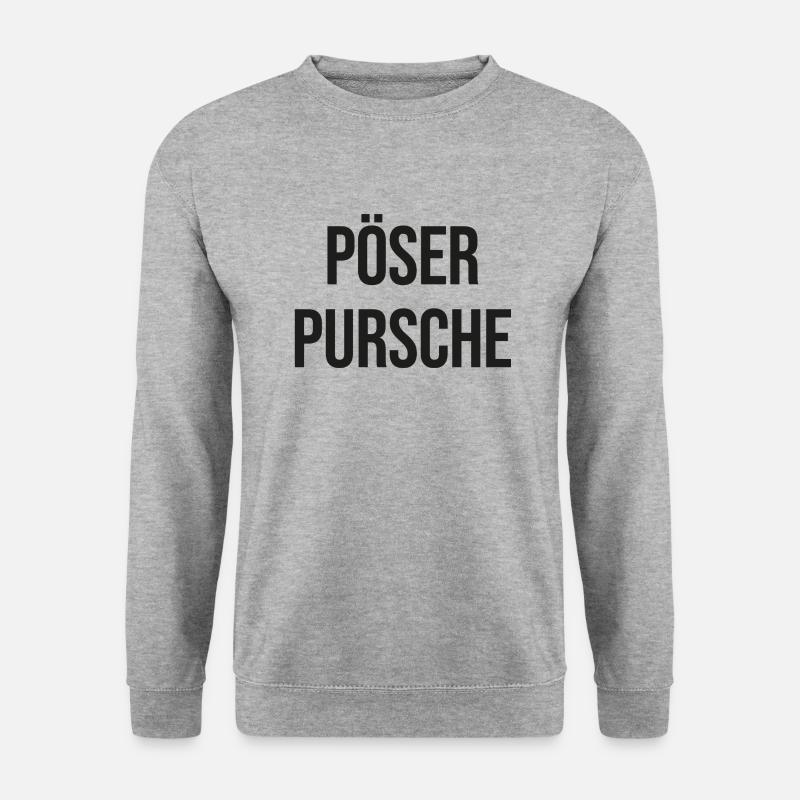 Pöser Pursche - Unisex Pullover - Weißgrau meliert