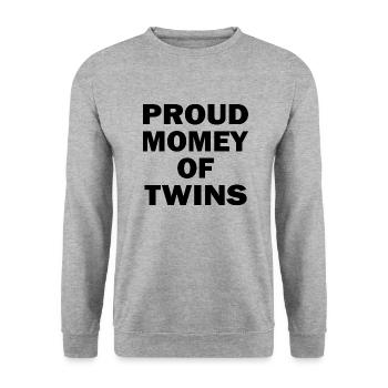 Pregnancy Baby Shower Babyshower Boy Girl - Unisex Sweatshirt - salt & pepper - Front - Alina (178cm) & Michal (187cm)
