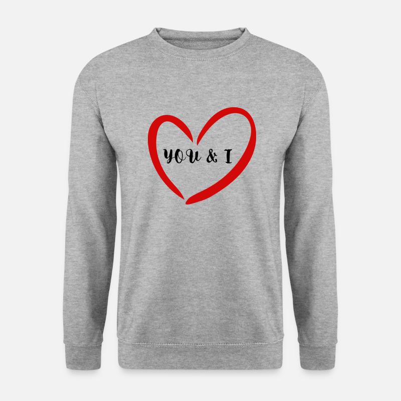 YOU I - Unisex Pullover - Weißgrau meliert