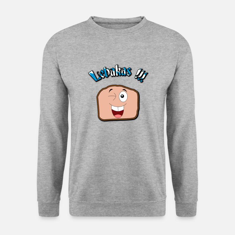 Lebakas / Leberkäse / Fleischkäse V2 - Unisex Pullover - Weißgrau meliert