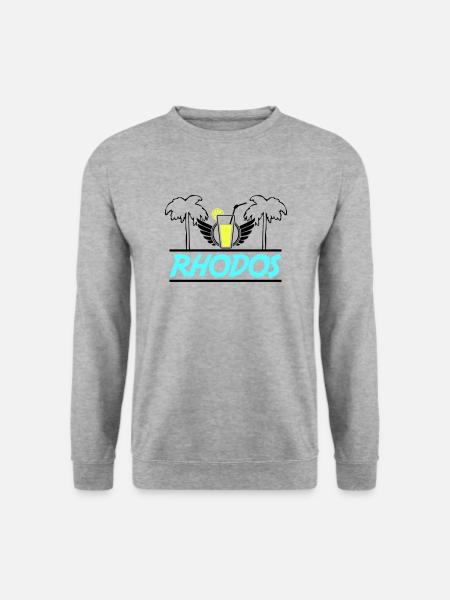 rhodos - Unisex Pullover - Weißgrau meliert