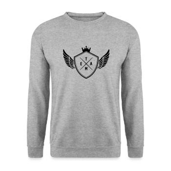 Équipe des armoiries - Sweat-shirt Unisexe - gris chiné - Devant - Alina (178cm) & Michal (187cm)