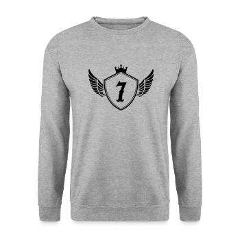 Armoiries 7 - Sweat-shirt Unisexe - gris chiné - Devant - Alina (178cm) & Michal (187cm)