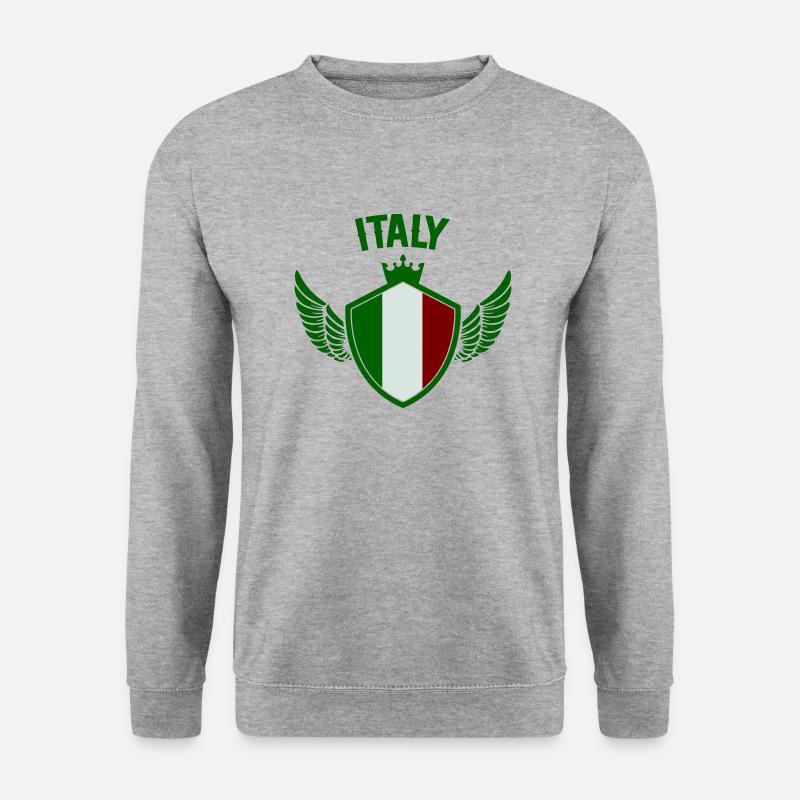 italy wappen - Unisex Pullover - Weißgrau meliert