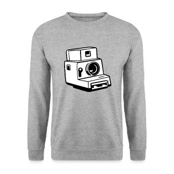 Appareil photo, Appareil photo vintage, , Ancien appareil photo, Ancien - Sweat-shirt Unisexe - gris chiné - Devant - Alina (178cm) & Michal (187cm)