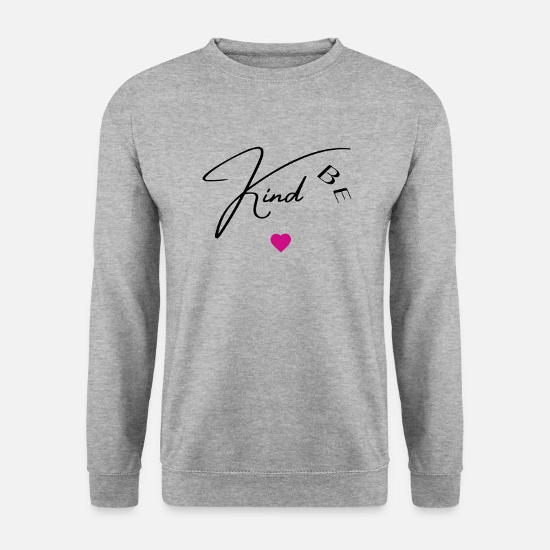 Seien Sie nett - Unisex Pullover - Weißgrau meliert