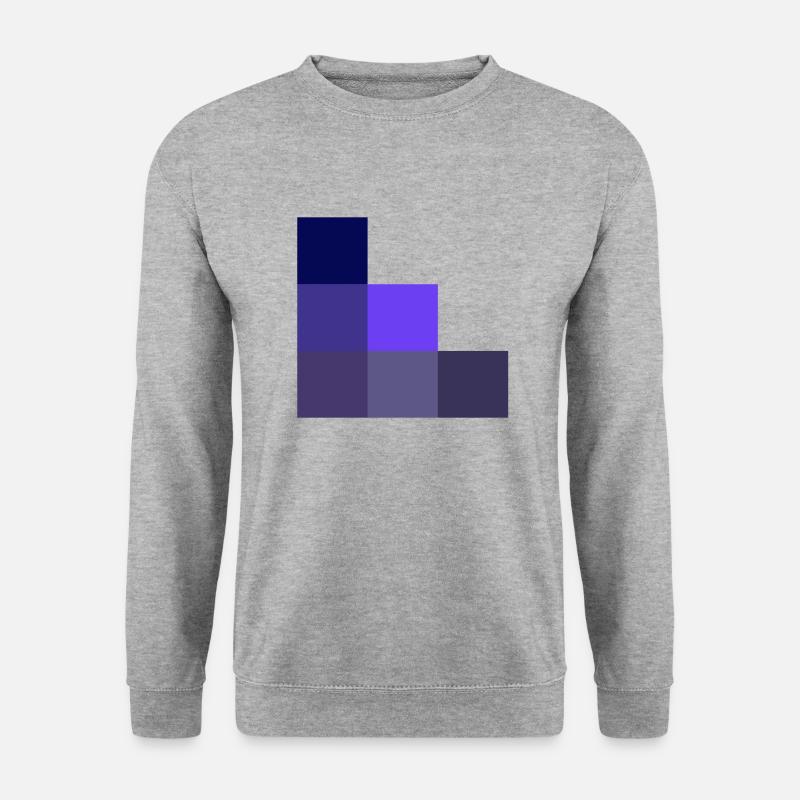 Geometrisch - Unisex Pullover - Weißgrau meliert