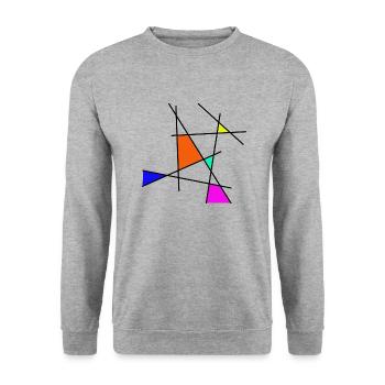 Straw 1 - Unisex Sweatshirt - salt & pepper - Front - Alina (178cm) & Michal (187cm)