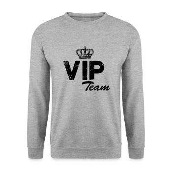 VIP Team - Unisex Sweatshirt - salt & pepper - Front - Alina (178cm) & Michal (187cm)