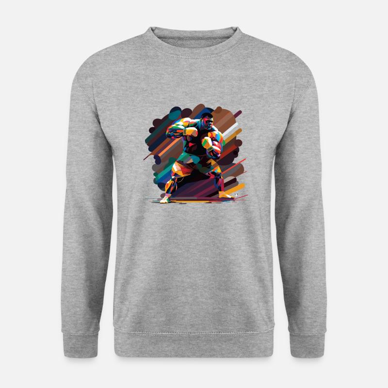 Colour Boxer - Unisex Pullover - Weißgrau meliert