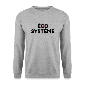 EGO SYSTEME - Sweat-shirt Unisexe - gris chiné - Devant - Alina (178cm) & Michal (187cm)
