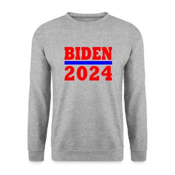 Joe biden 2024 - Unisex Sweatshirt - salt & pepper - Front - Alina (178cm) & Michal (187cm)