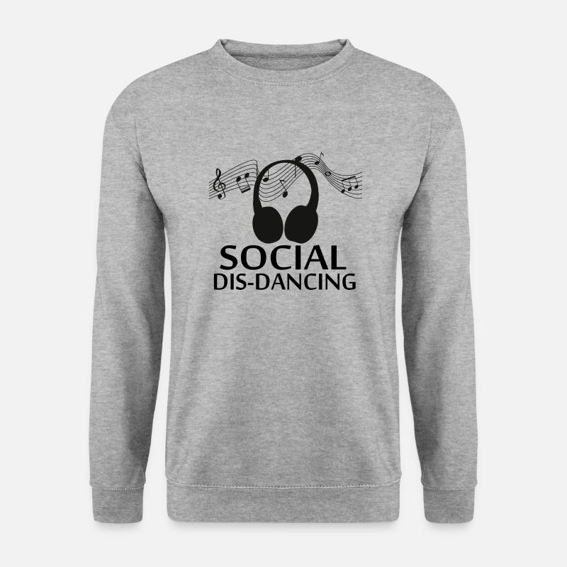 Dancing Dance Music - Unisex Pullover - Weißgrau meliert