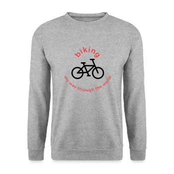 Cyclisme - Sweat-shirt Unisexe - gris chiné - Devant - Alina (178cm) & Michal (187cm)