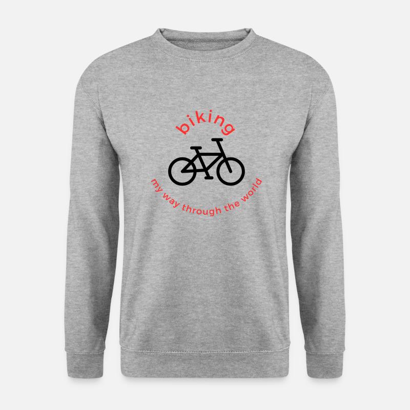 Biking - Unisex Pullover - Weißgrau meliert