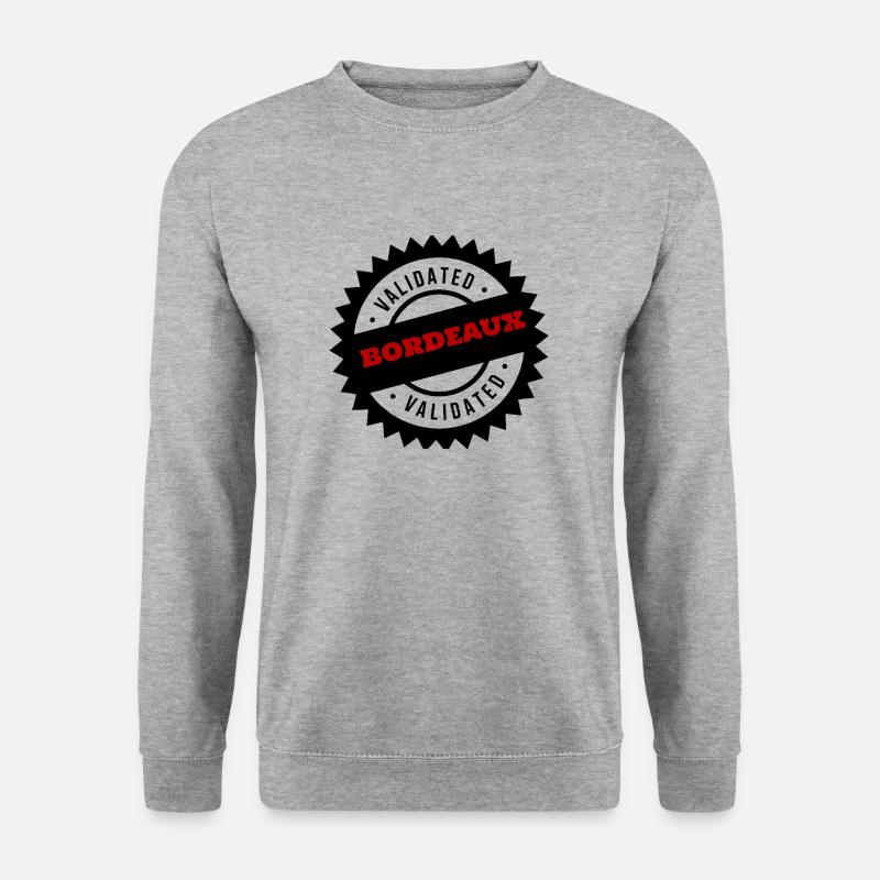 Bordeaux ist validiert - Unisex Pullover - Weißgrau meliert