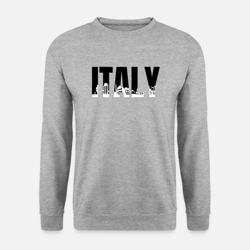Stadt Italien - Unisex Pullover - Weißgrau meliert