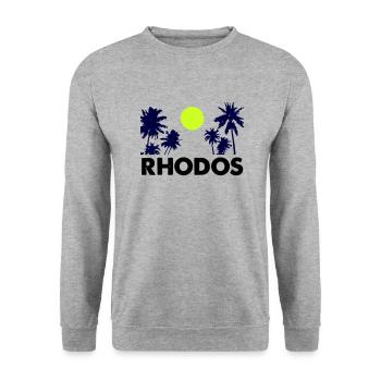 Rhodes - Unisex Sweatshirt - salt & pepper - Front - Alina (178cm) & Michal (187cm)