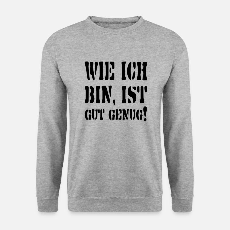 wie ich - Unisex Pullover - Weißgrau meliert