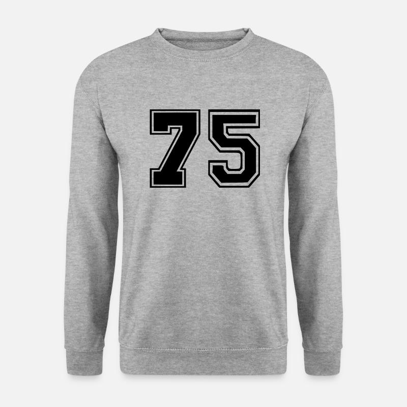 75 - Unisex Pullover - Weißgrau meliert