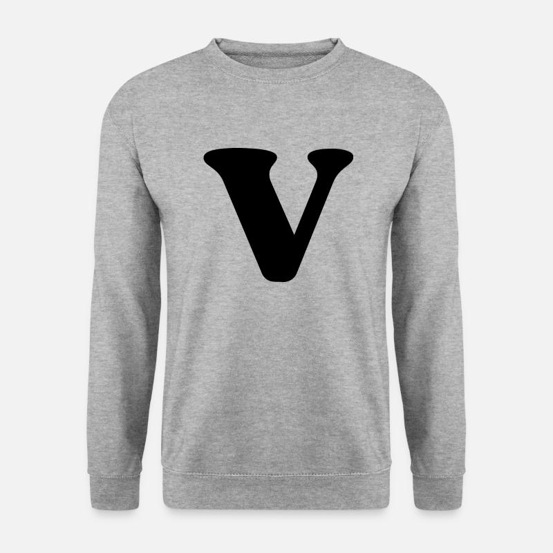Letter v - Unisex Sweatshirt - salt & pepper