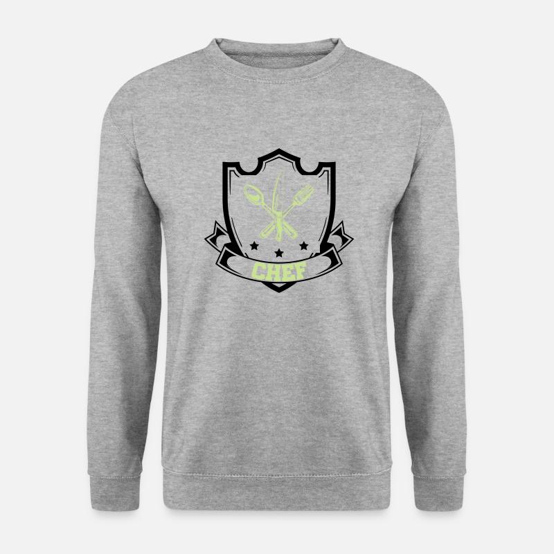 chef koch - Unisex Pullover - Weißgrau meliert