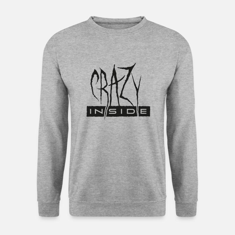 Crazy - Unisex Pullover - Weißgrau meliert