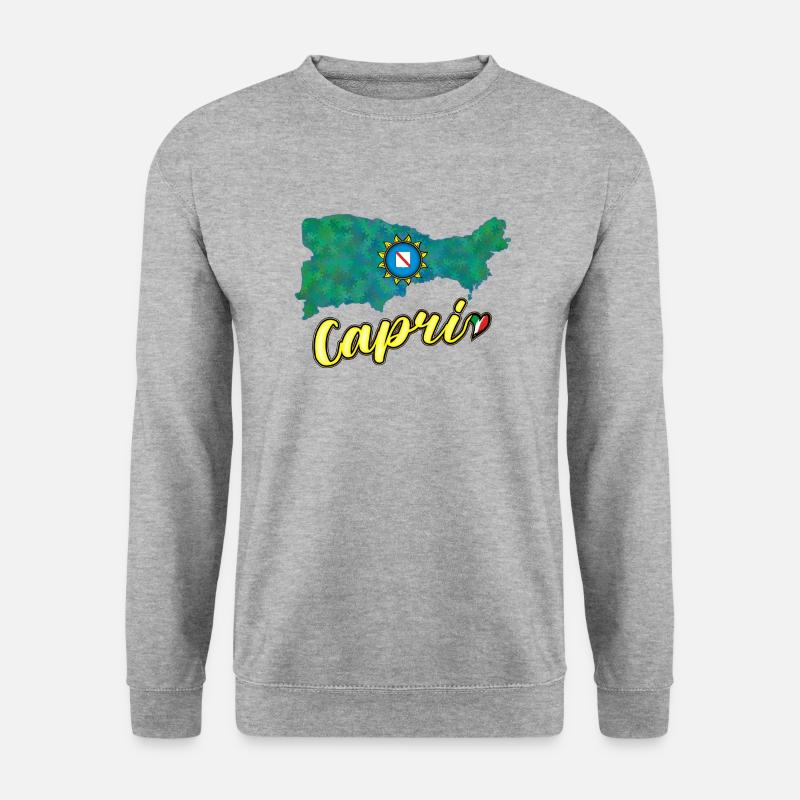 Capri-Liebhaber - Unisex Pullover - Weißgrau meliert