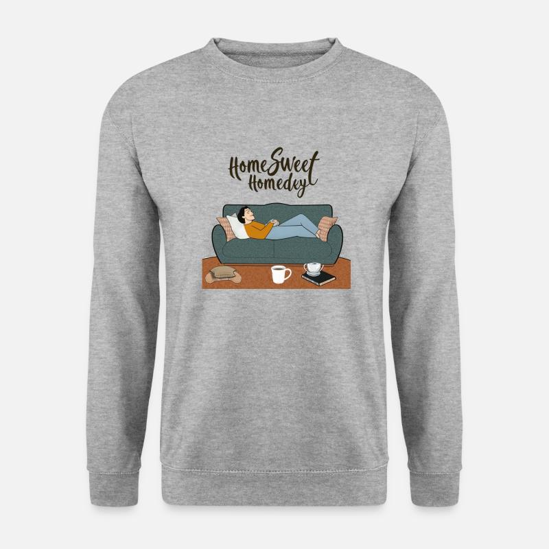 Home Sweet Homeday - Unisex Pullover - Weißgrau meliert