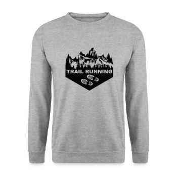 Trail Run Ultra Trail Running Mountain Trekking Running - Unisex Sweatshirt - salt & pepper - Front - Alina (178cm) & Michal (187cm)