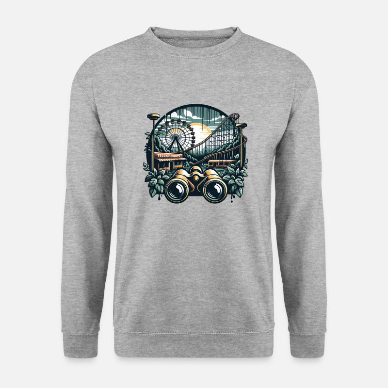 Verlassener Vergnügungspark - Unisex Pullover - Weißgrau meliert
