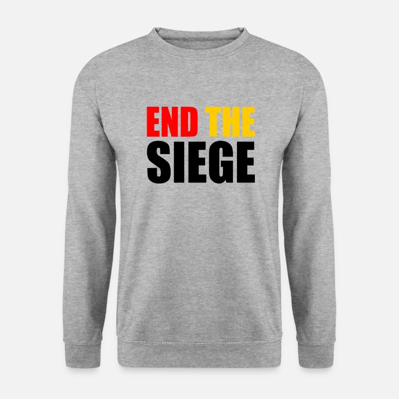 End the siege - Unisex Pullover - Weißgrau meliert