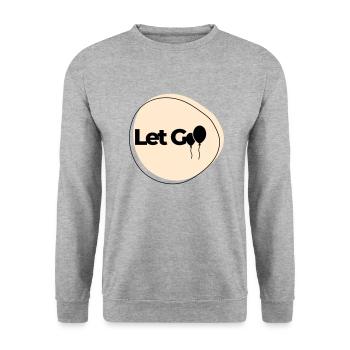 Lâche-le - Sweat-shirt Unisexe - gris chiné - Devant - Alina (178cm) & Michal (187cm)