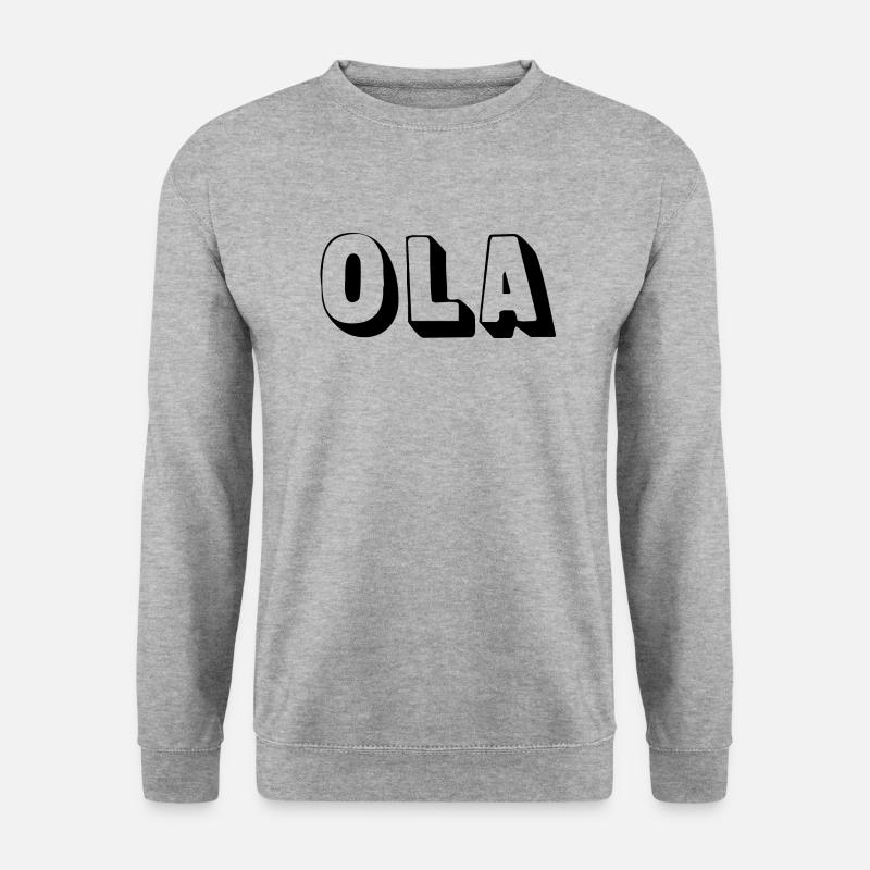 Name - Ola - Unisex Pullover - Weißgrau meliert