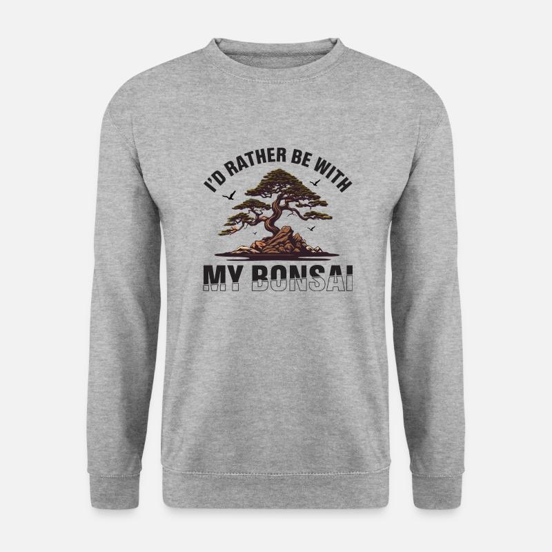 Bonsai - Unisex Pullover - Weißgrau meliert