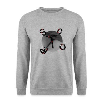 She or He, scort v.t-shirt - Unisex Sweatshirt - salt & pepper - Front - Alina (178cm) & Michal (187cm)