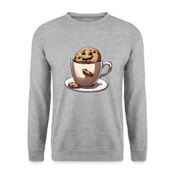 Coffee Coffee Cup Caffeine Gift Coffee Bean - Unisex Sweatshirt - salt & pepper - Front - Alina (178cm) & Michal (187cm)
